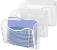 Wall File Organizer,Hanging Wall Mounted File Folder Binder Holder Mail Organize