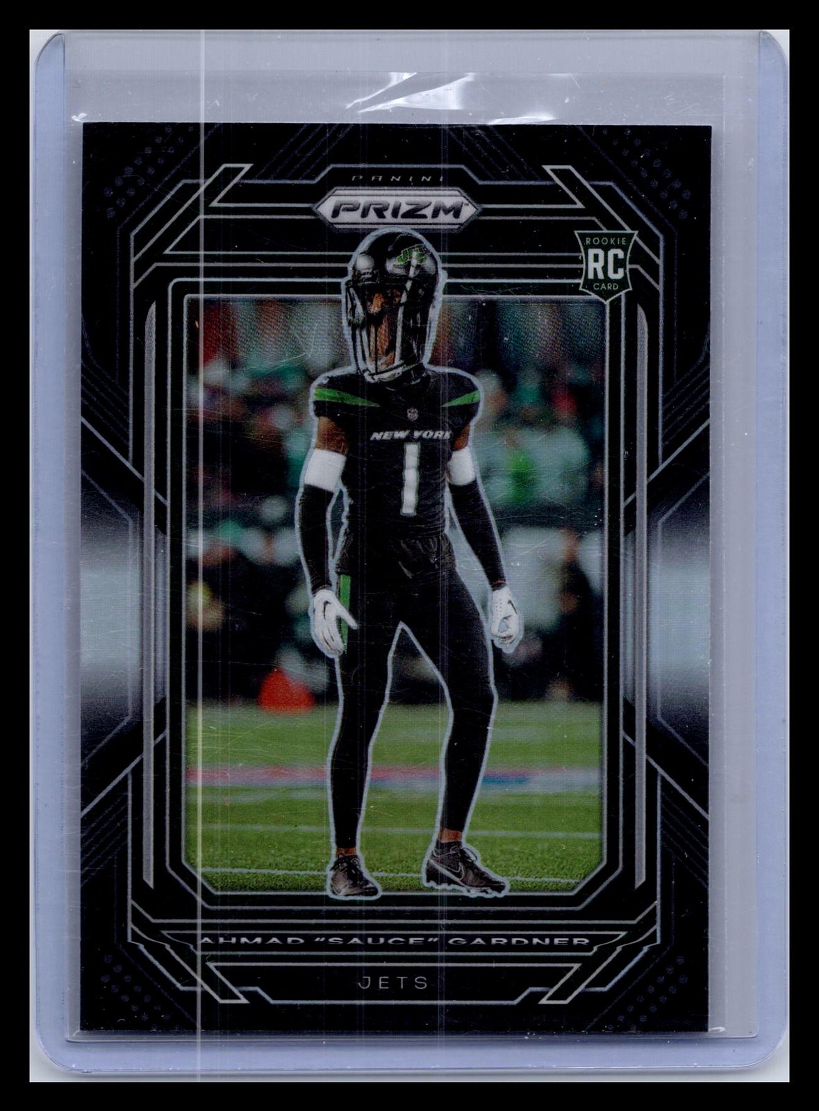 2022 Panini Chronicles #PB-22 Ahmad "Sauce" Gardner Prizm Black Silver
