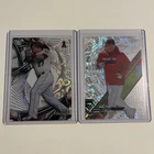Topps Mike Trout 2016 and 2017 high Tek SP variations/50 (2 cards)