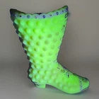 Fenton 95th Uranium UV Laced Hobnail Boot/Shoe Hand Painted Signed A. Fadey