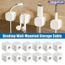 12Pcs Magnetic Cable Clips Cord Holder, Under Desk Cable Management Lot