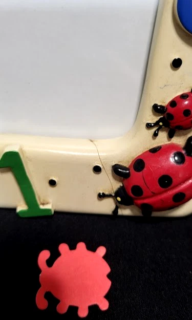 Rainbow Mountain Lady Bug Butterfly Kids Picture Frame Holds 2 x 3 In. Photo - Image 2 of 4