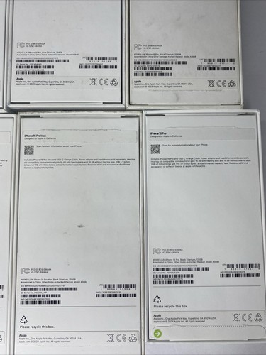 Lot de 12 boites vides iPhone 15 et 16 - Couleurs mixtes - Sans accessoires - Photo 6 sur 6