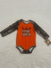 CARHARTT Boys 24M Camo Hunting Buck One Piece Long Sleeve BodySuit NWT