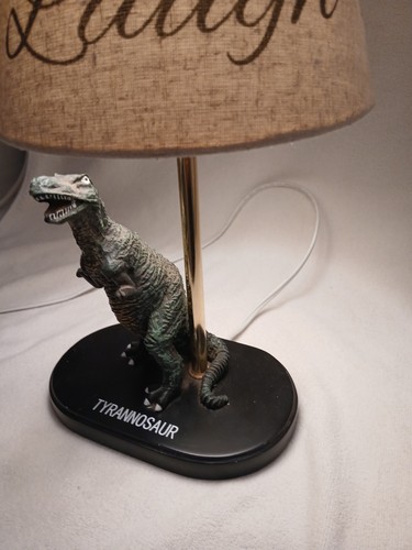2007 VINTG Lamp Dinosaur Ceramic Tyrannosaurus Light Added Lamp Shade Realistic - Picture 10 of 24