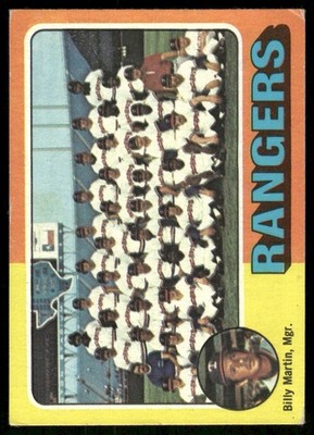 1975 Topps Texas Rangers / Billy Martin TC, MGR, CL #511
