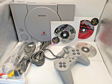 Sony PlayStation 1 PS1 SCPH-9001 Console Controller 3 Games Tested Working