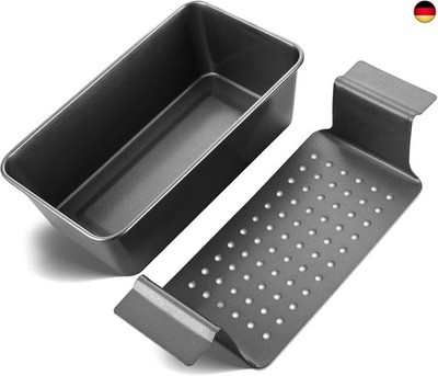 HONGBAKE 2-in-1 Fleischpastetenform mit Ablaufrost, 25 x 13 cm Kastenform aus