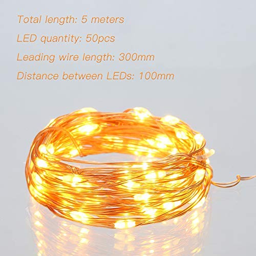 Led Fairy Lights Battery Operated Mini Battery Powered Copper 1 Pack Warm White - Picture 4 of 7