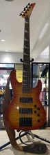 Jackson JS3VQM JS Series Concert Bass 5-String Bass Guitar, Transparent Amber