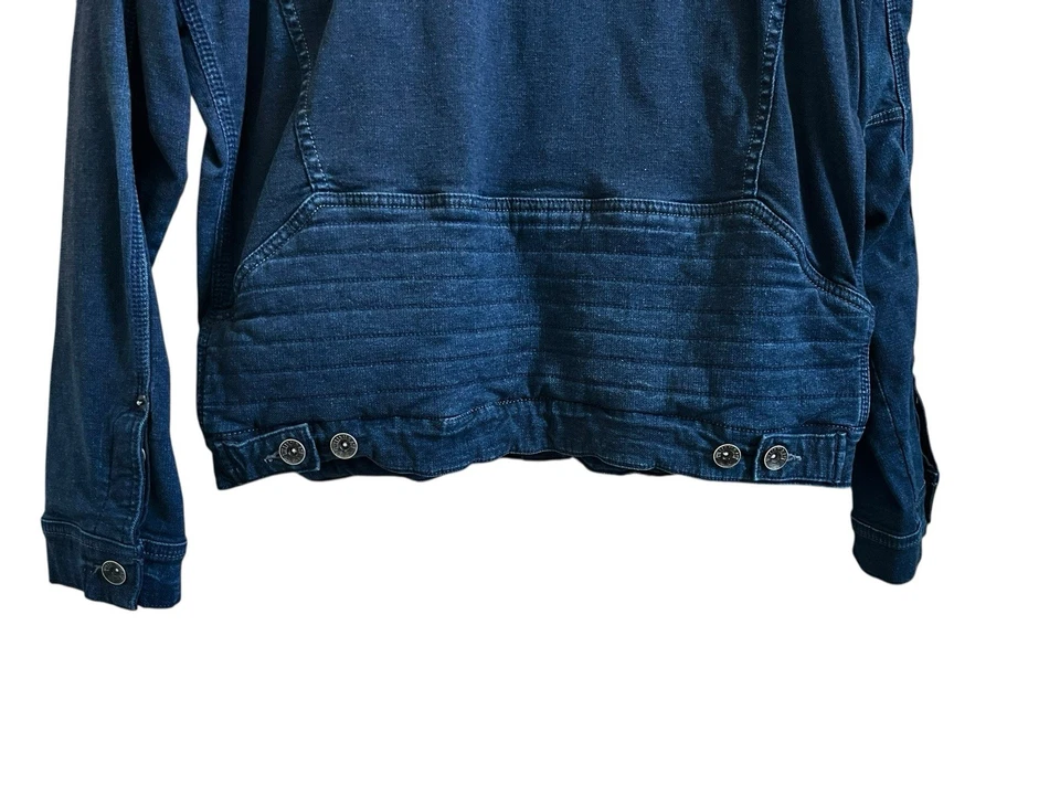 Chaqueta de mezclilla William Rast XL Erwin para hombre lavado oscuro botón delantero cuello alto Foto 2 de 4