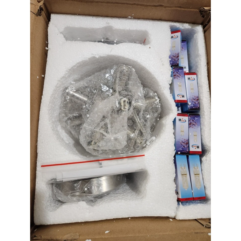 Candelabro Sputnik 12 luzes níquel escovado e cromado inspirado floral globo - Imagem 3 de 4