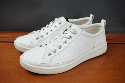 Vionic WINNY Shoes Womens 7 White Leather Sneaker Casual Comfort Arch Lace Up