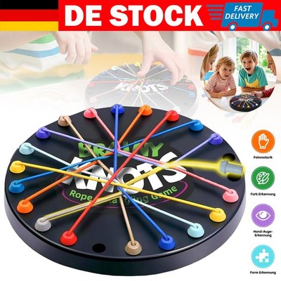 Seil Knotenlogik Strategiespiel Brainy Knots Puzzle Brettspiel für 2-4 Spieler
