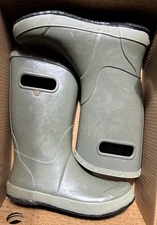 Bogs Youth Gray Rain Boots Size 6 Waterproof 