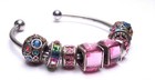 Vintage Rhinestone Charm Bracelet Cuff — photo 2