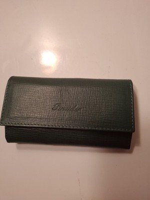 Pineider Leather Key Holder With Hooks Green New