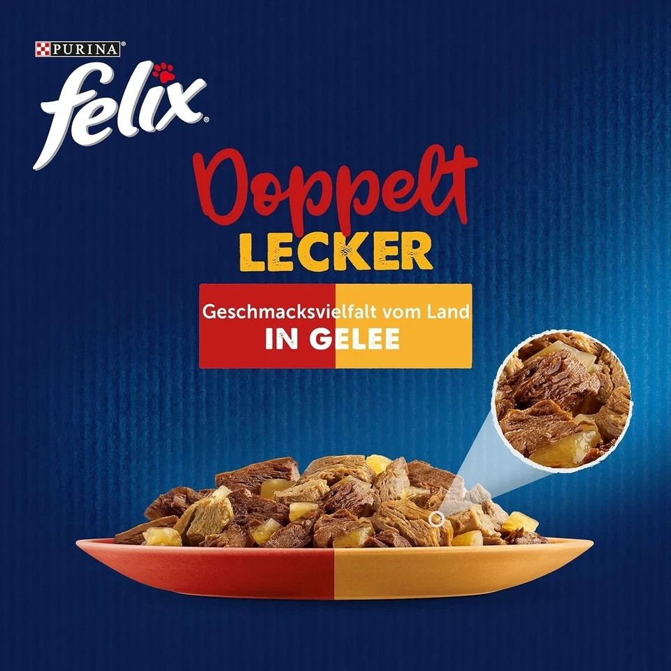 Felix Cat Food Wet in Jelly, Variety of Flavours, Large Pack of 120 (120 x 85 g) - Bild 2 von 4