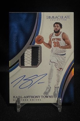 2024-25 Panini Immaculate - Karl-Anthony Towns Patch Auto /15 Knicks