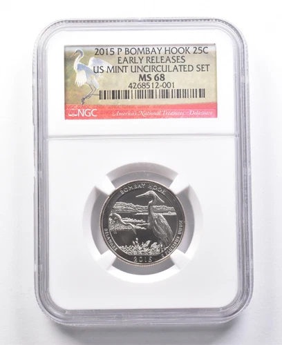2015-D Washington Quarter Bombay Hook Uncirculated Set ER MS68 NGC *7706