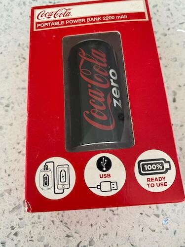 Coca Zero 2200mAh Portable Power Bank for Mobile Phones-image