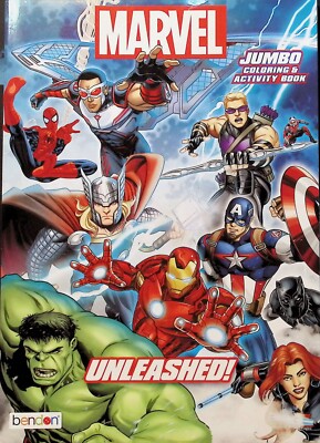 Marvel Avengers Jumbo 2018 Coloring & Activity Book 80 Pages Fun Bendon Kids