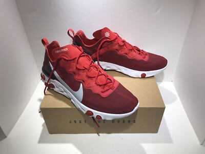 Nike React Element 55 'Team Red' BQ6166-601   size 13 US  Pre Owned A++