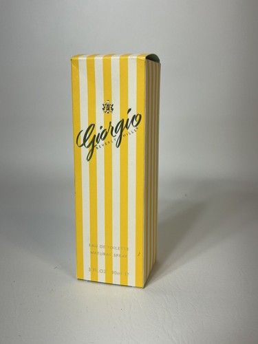Vintage GIORGIO Beverly Hills eau de toilette spray 3 oz 90 mL yellow box - Picture 2 of 6