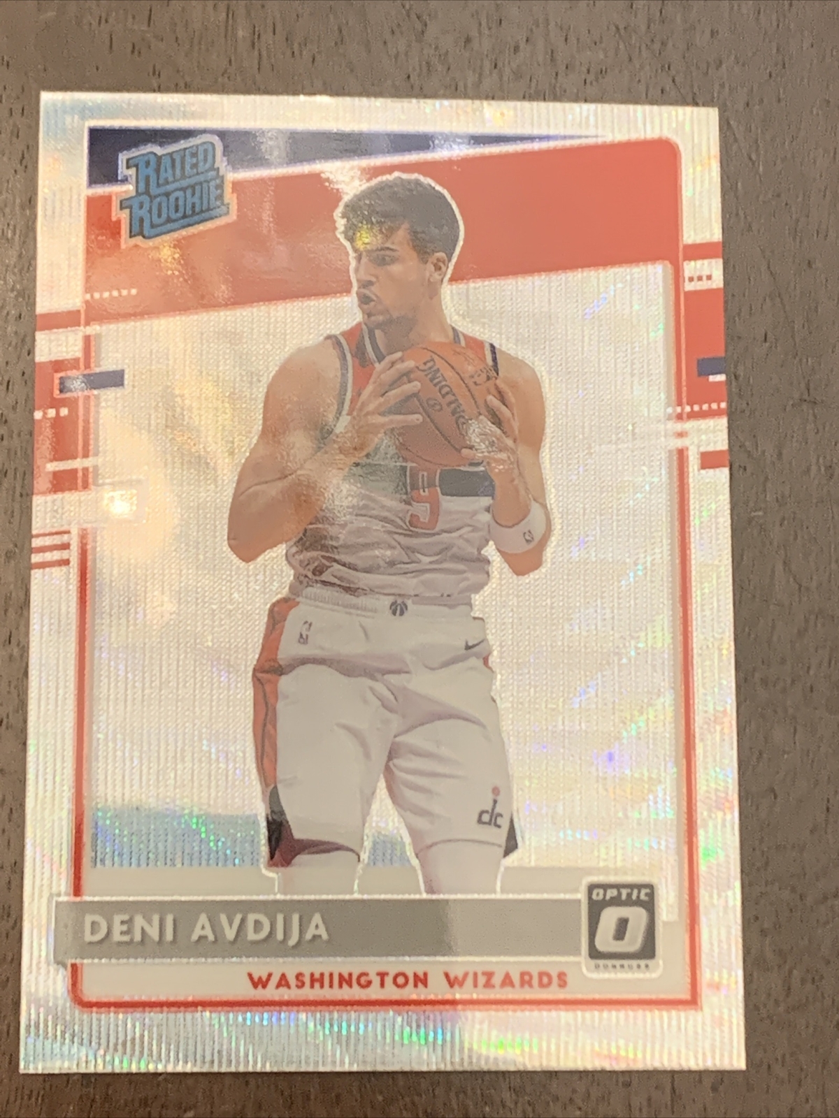 2020-21 Donruss Optic Deni Avdija Silver Pulsar Prizm Rated Rookie RC #159 B60