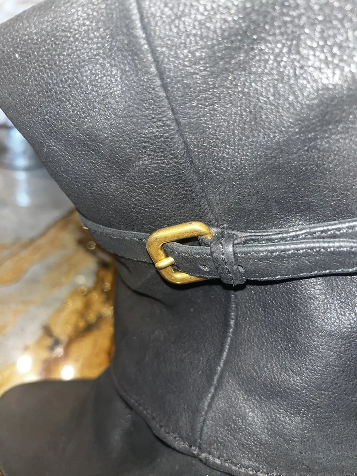 PRADA Mujer Negro Gamuza Sobre Botines - Marrón - Talla 38 / US 8 Foto 2 de 4