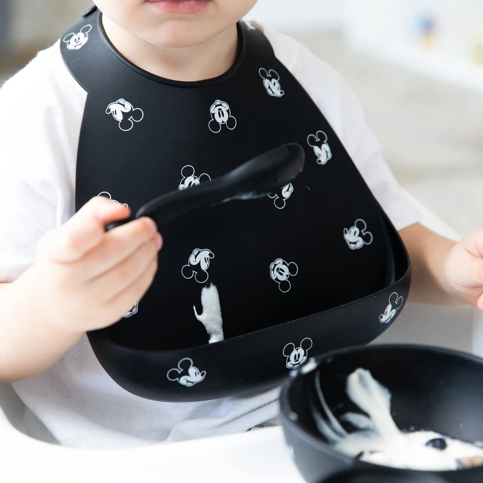 Baberos Bumkins Disney, Bolsillo de Silicona para Bebés, Babero de Bebé para Niña o Niño, para... Foto 4 de 4