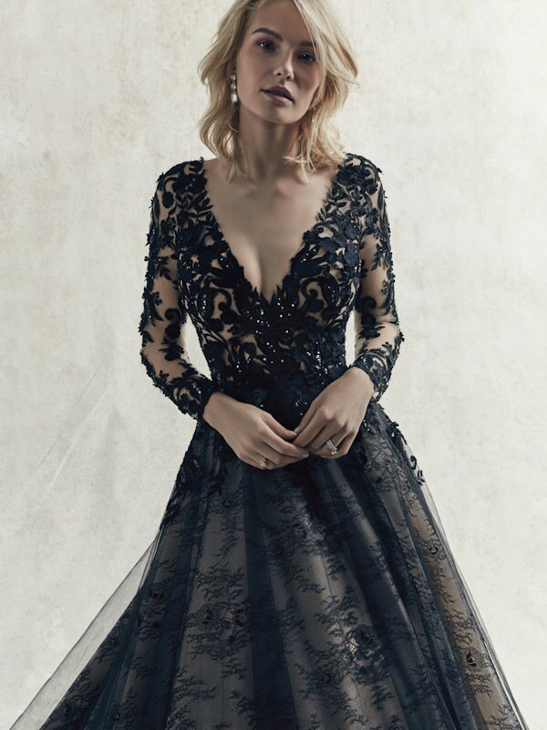 Long Sleeve Maggie Sottero Zander Black Maggie Sottero Zander