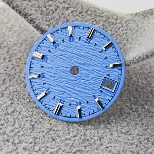 Relojes mecánicos esfera ondulada de agua de 28,5 mm esfera hágalo usted mismo sin luminosidad para NH34/NH35 - Imagen 7 de 7