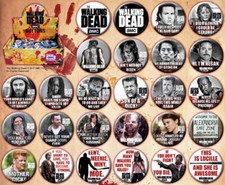 The Walking Dead Serie de TV Botón de Foto de Metal Surtido de 144 Set 1 NUEVO EN CAJA