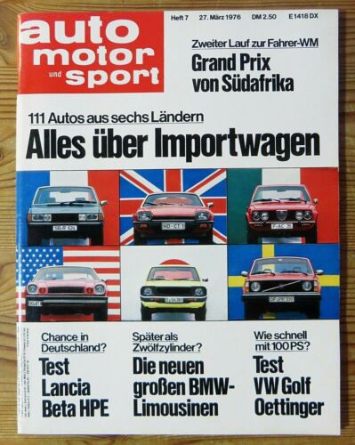 AMS 07/76 VW Golf Oettinger 100 PS, Lancia Beta HPE, Porsche 935, Peugeot 104 ZS - Zdjęcie 1 z 1