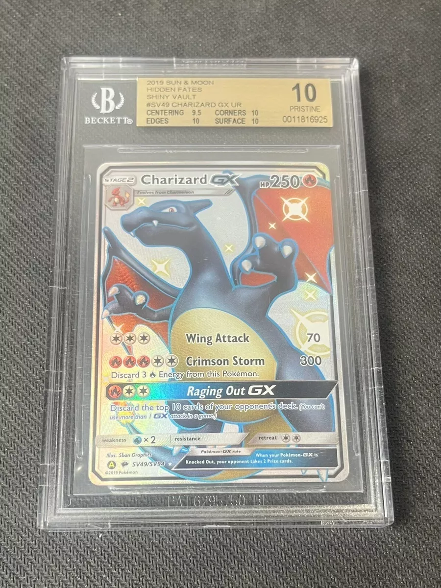 Pokemon BGS 9.5 GEM MINT Shiny Charizard GX Hidden Fates SV49/SV94