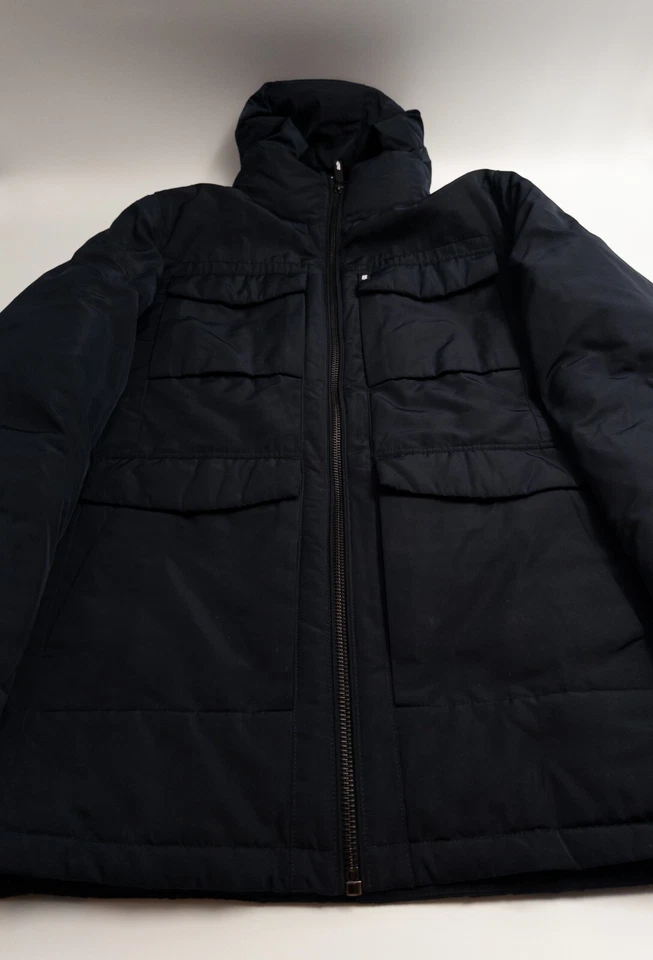 Куртка парка мужская XL черная с капюшоном на молнии полиэстер нейлон DKNY - Изображение 2 из 4