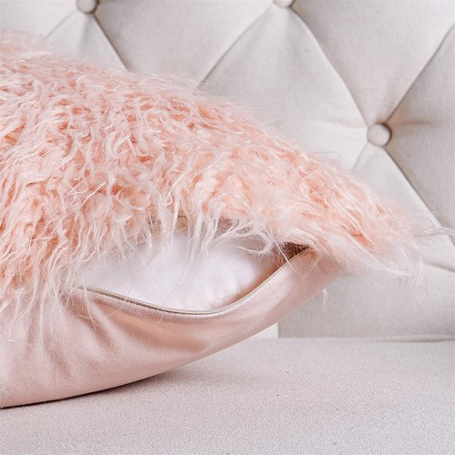 Mongolian Faux Fur Throw Blanket with 2 Pillow Covers – Super Soft & Cozy Set - Picture 9 of 37