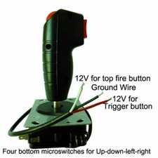 Arcade Game Top Fire Button Mini Grap Flight Yoke Stick Joystick With Trigger
