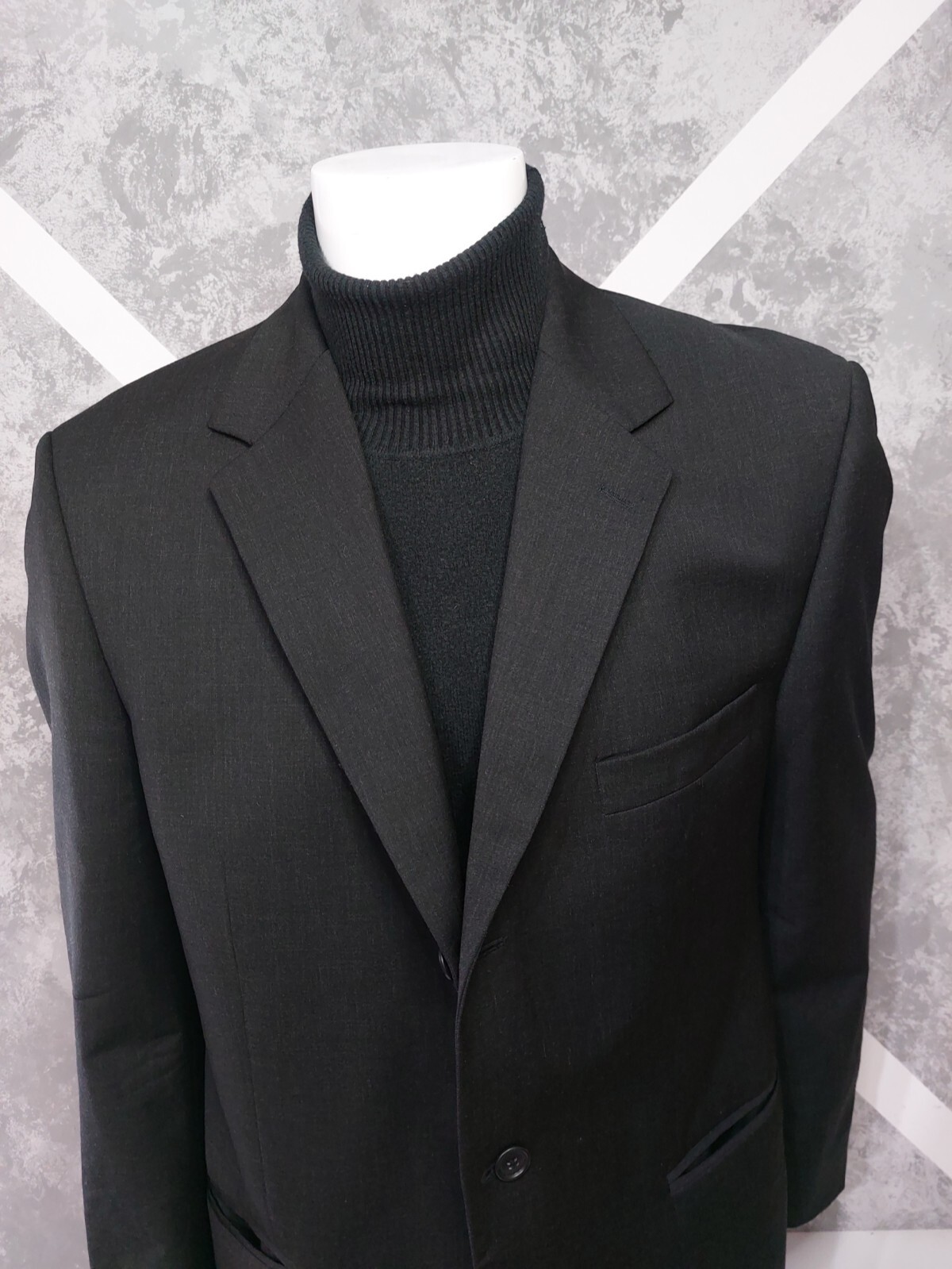 Giacca tuta lana blazer grigio Yves Saint Laurent taglia 54R