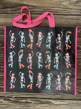 Shopping Bag~SKULLS & Dancing SKELETONS~💀~Pirate~reusable Tote~ TJX💀NEW