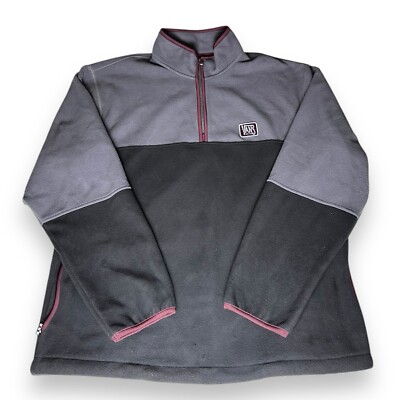 Vans Rowan Zorilla Half Zip Pullover Fleece Black & Gray Jacket Men s Size L