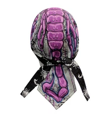 Purple Scorpion King Doo Rag Headwrap Skull Cap Biker Durag Sweatband Capsmith