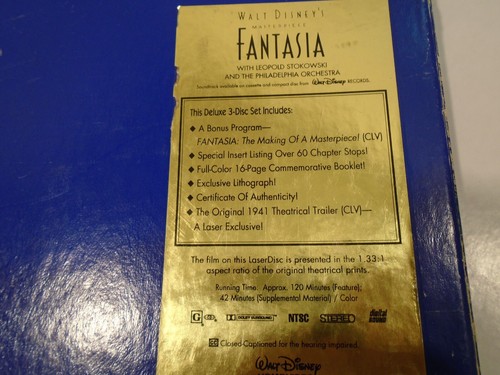 Walt Disney Fantasia Original Masterpiece Deluxe CAV Laserdisc Final Release - Picture 3 of 12