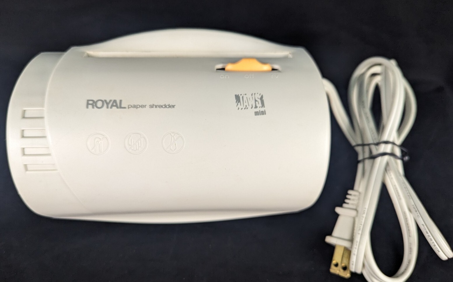 Royal Paper Shredder Jaws Mini Trash Can Documents 4 1/4 Inch with Power Cord-image