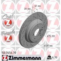 2X Zimmermann Formula Z Bremsscheibe 150.3454.70