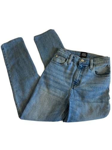 High Rise Cropped Blue Denim Jeans Size 
