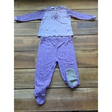 Vintage Carter's Purple Daisy Snap Together Pajamas, sz 18m