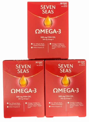 Seven Seas Omega-3  500mg Fish Oil | 3 X 30 Capsule