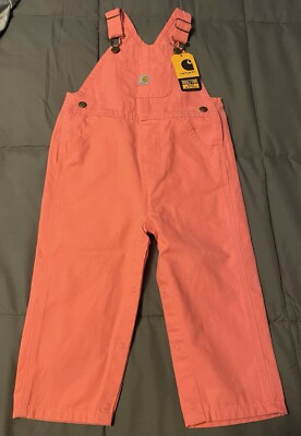 Carhartt Bib Overalls Pink Girl Infant Sizes  24M Country NWT NEW! FREE SHIPPING